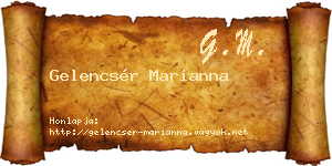 Gelencsér Marianna névjegykártya