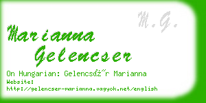 marianna gelencser business card